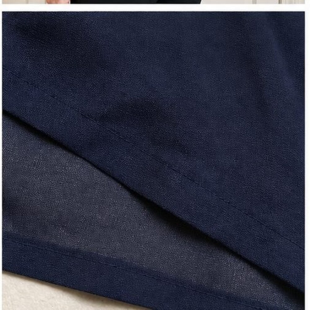 Navy Button Blouse - Picture 6 of 6